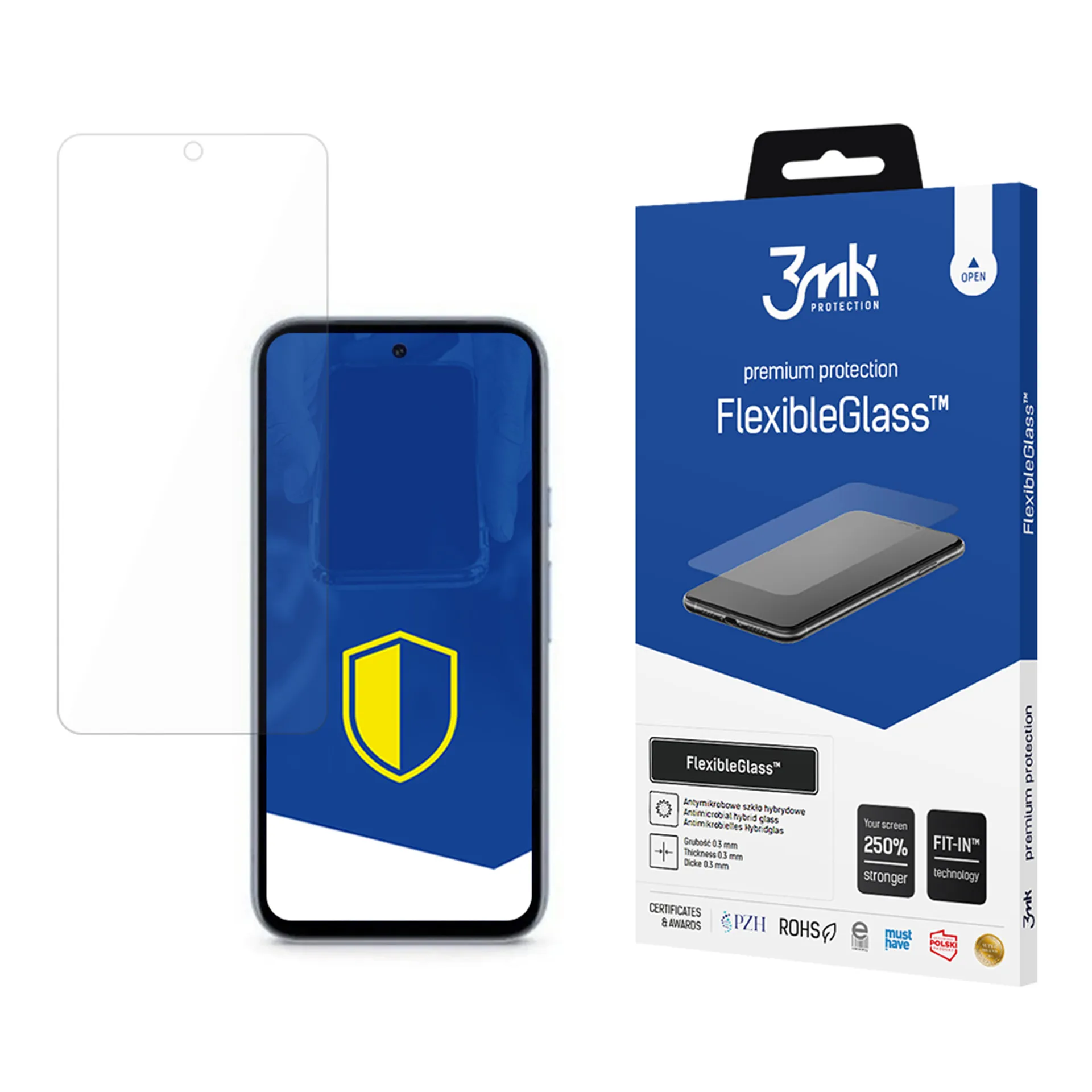 Nerozbitné hybridní sklo na Google Pixel 8A 5G - 3mk FlexibleGlass™